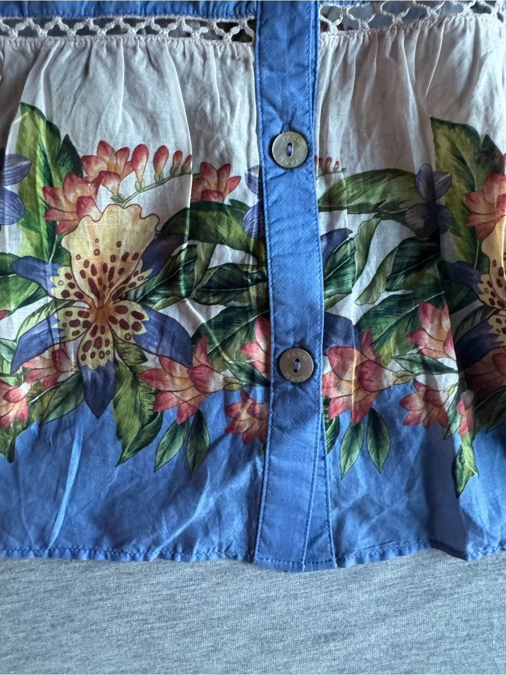 Farm Rio Wide Sleeve Cover Up Mini Dress NWT - Picture 11 of 12